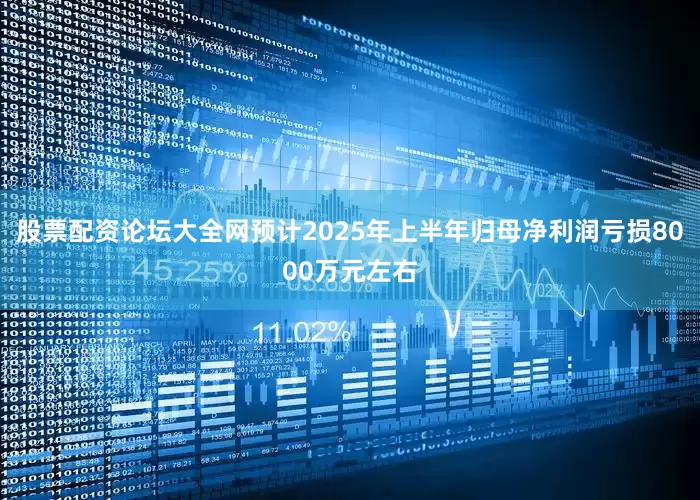 股票配资论坛大全网预计2025年上半年归母净利润亏损8000万元左右